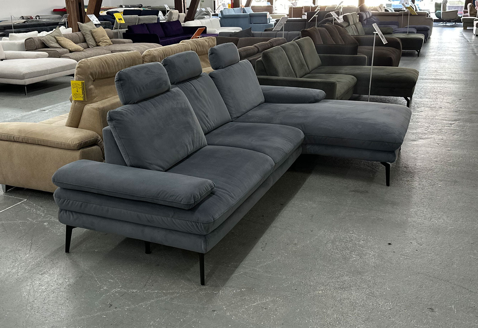 Ecksofa Arzona Zehdenick Denim-Blau - EINZELSTÜCK - Sofort verfügbar Frankfurt