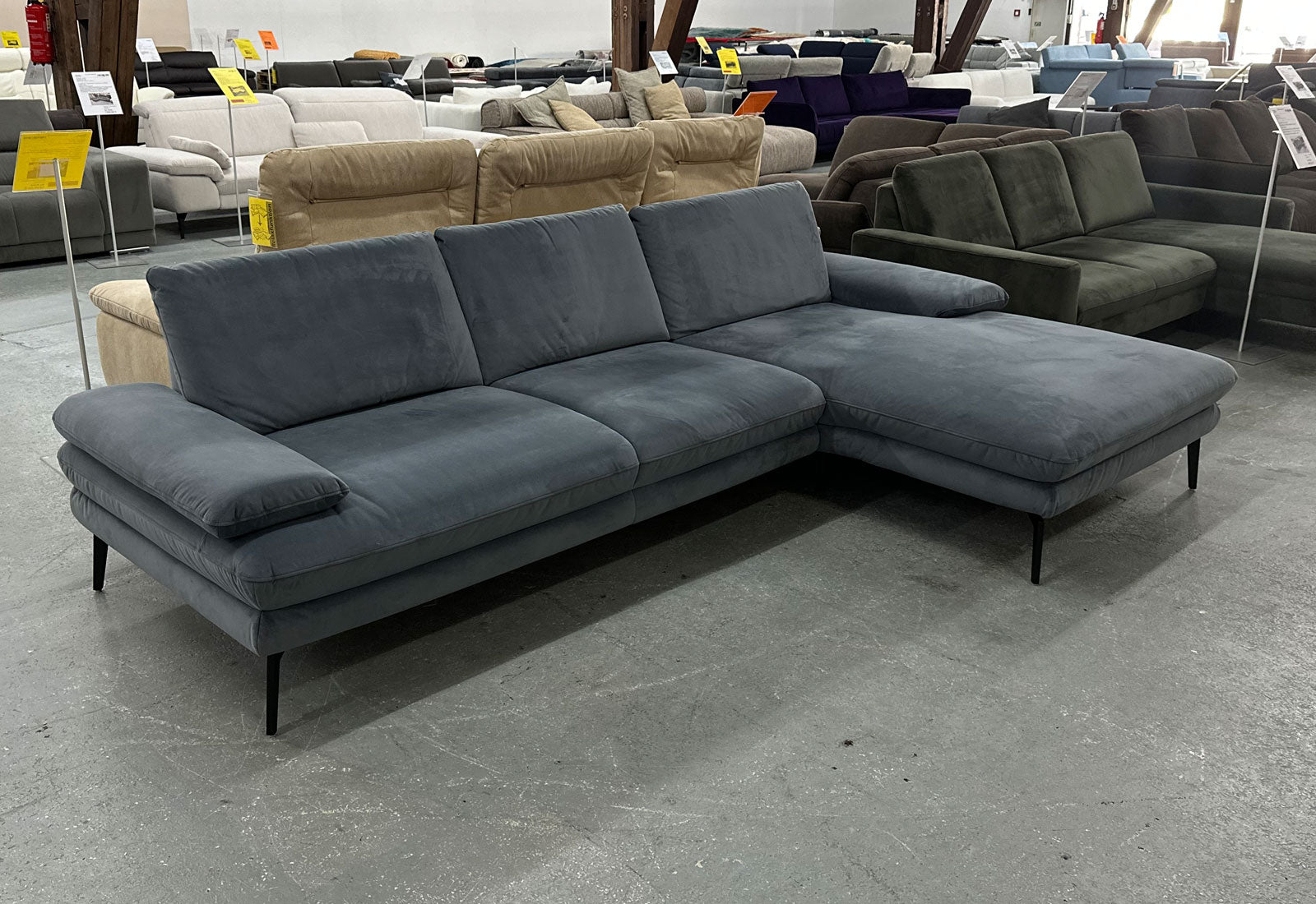 Ecksofa Arzona Zehdenick Denim-Blau - EINZELSTÜCK - Sofort verfügbar Frankfurt